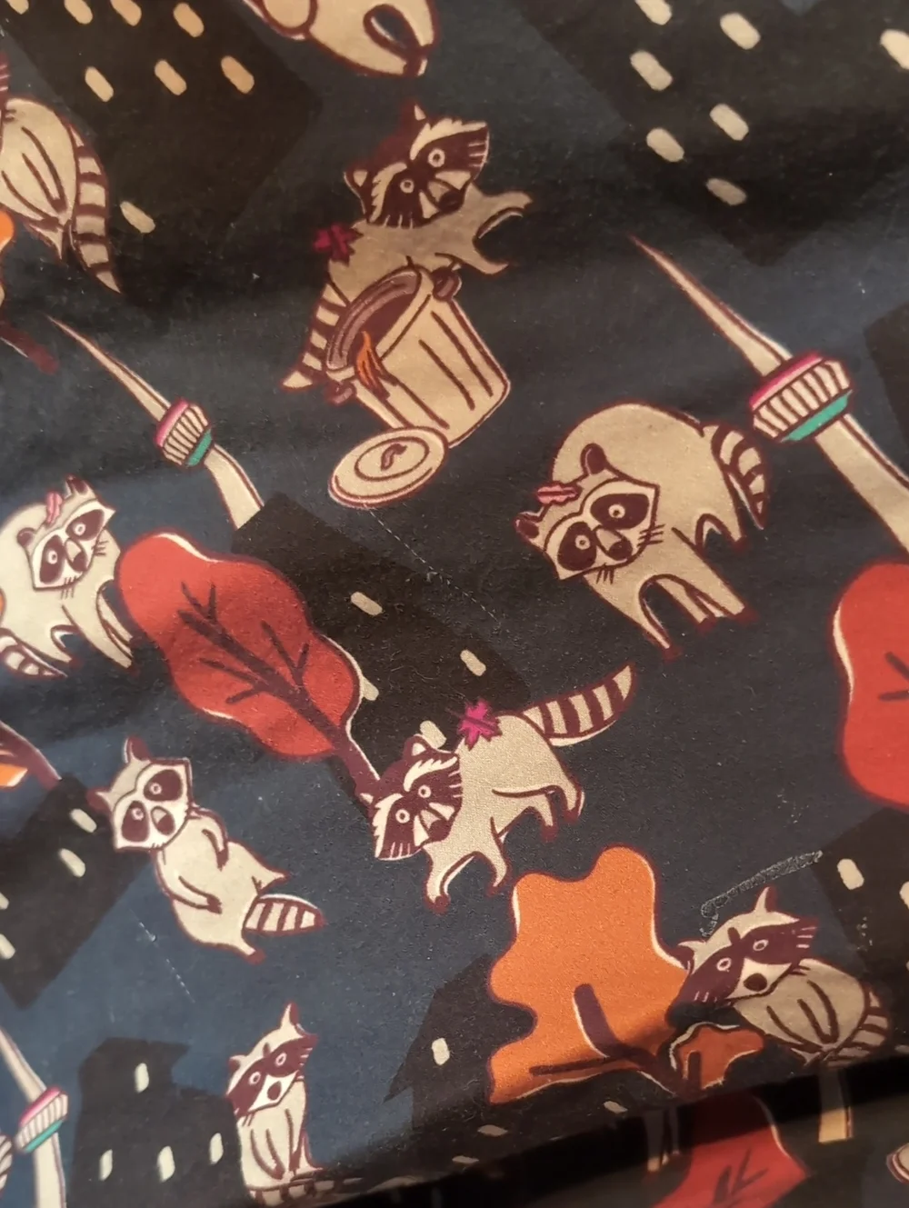 Miss Lulo, Raccoon Print Dress In XL